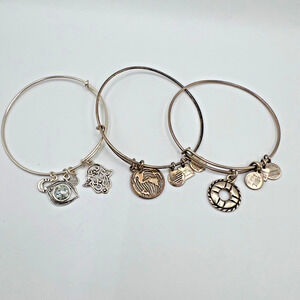 ALEX AND ANI Energy Infused Sterling Silver Bracelet Lot Plus Evil Eye Bracelet
